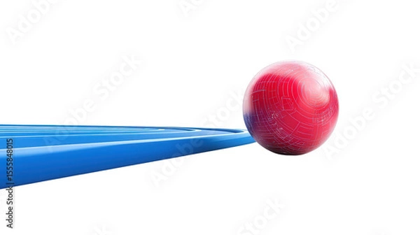 Fototapeta Smart shot put tracker ball Transparent background, PNG file