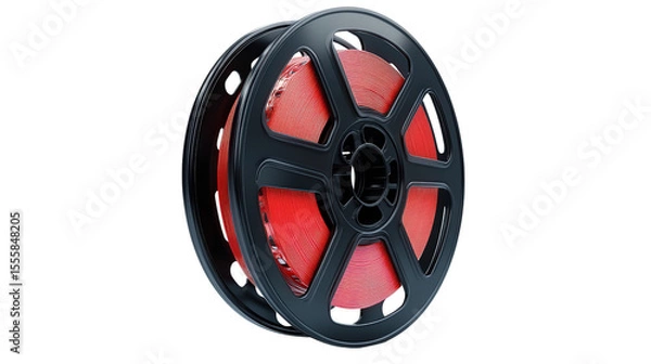 Fototapeta Smart tape reel with auto retract, Transparent background, PNG file