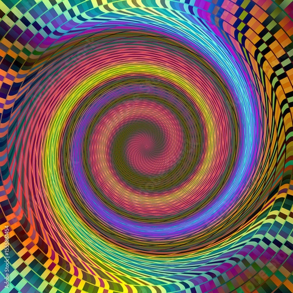 Obraz Vortex formed by blending colorful paint, abstract image