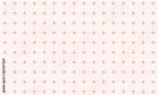 Obraz Orange pink seamless background pattern vector with micro plus sign