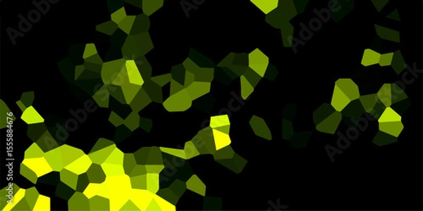Obraz Abstract green background with arrows. Light Green vector low poly layout. Low poly crystal mosaic background. 3d Dark lemon broken stained glass. Voronoi diagram 3d shapes vector vintage background.