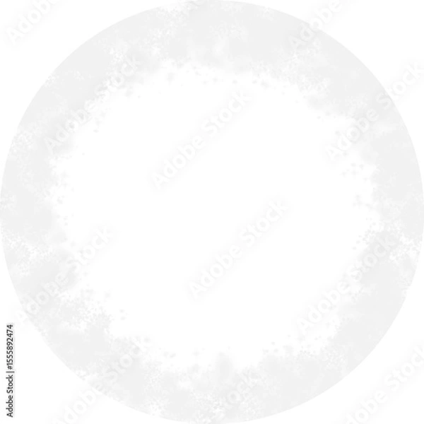 Fototapeta Circle frame with snowflakes on transparent background, crystal ice snowfall ring element