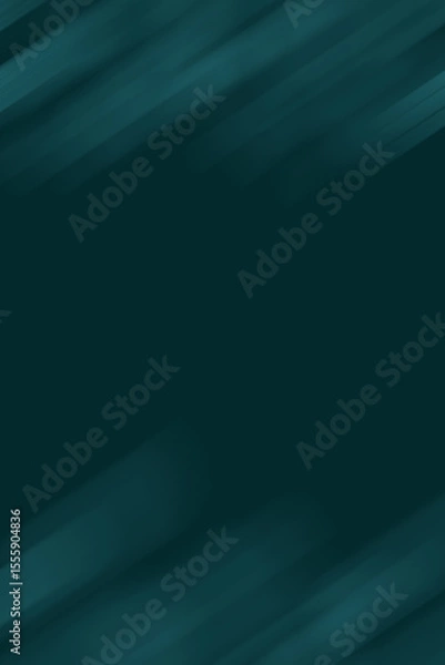 Fototapeta Deep green abstract background with smooth diagonal brush strokes. Modern and minimal backdrop for design projects.