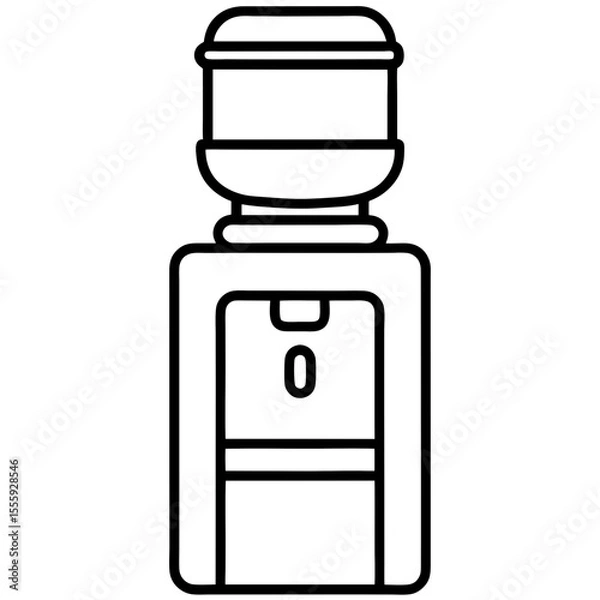 Obraz  water cooler on white background