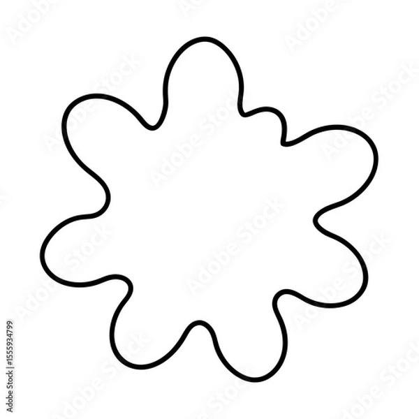 Obraz ink blot on white background