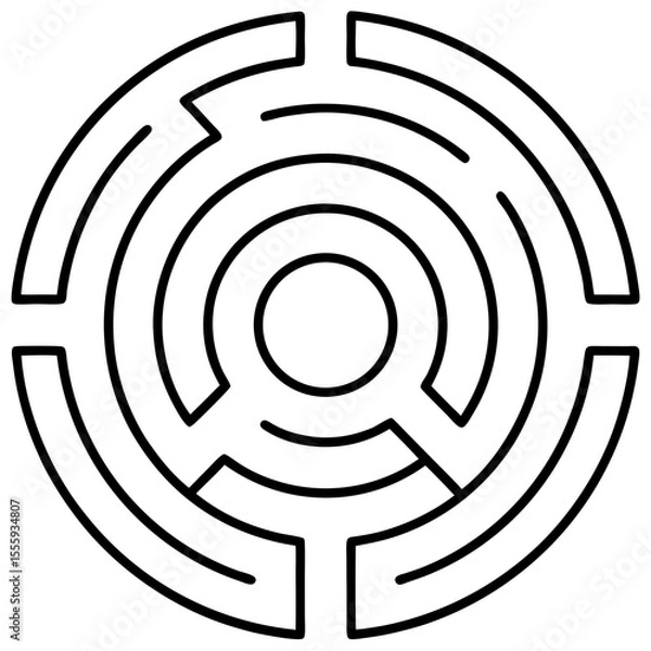 Obraz labyrinth on white background