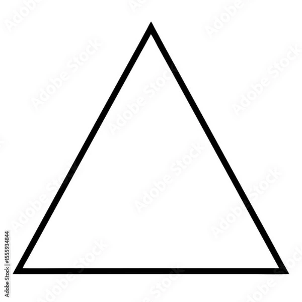 Obraz triangle on white background