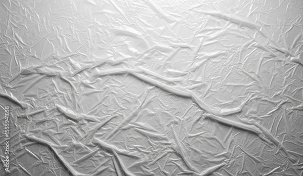 Obraz White Crinkled Plastic Wrap Texture