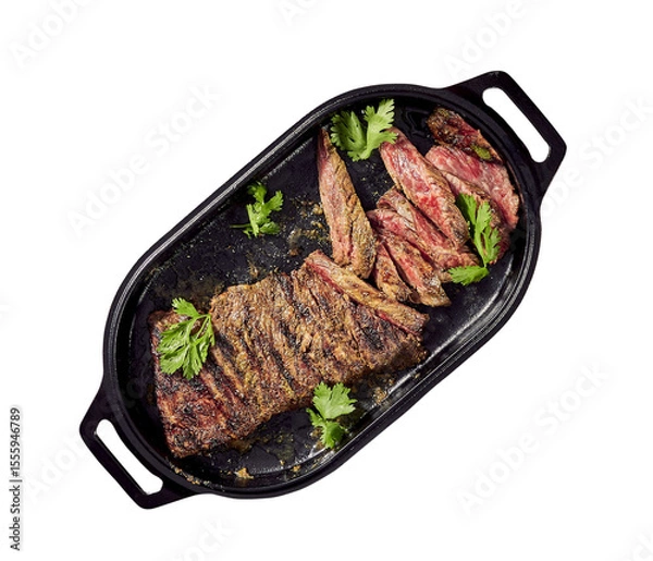 Obraz grilled beef steak with vegetables
