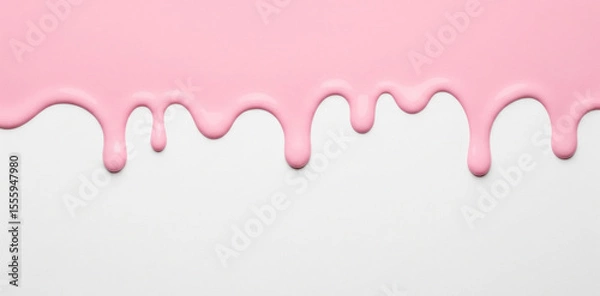 Fototapeta Soft Pink Liquid Dripping Abstract on White Background