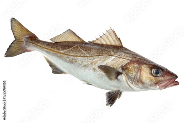 Fototapeta A high-resolution PNG image of a haddock fish, isolated on a clean white background.