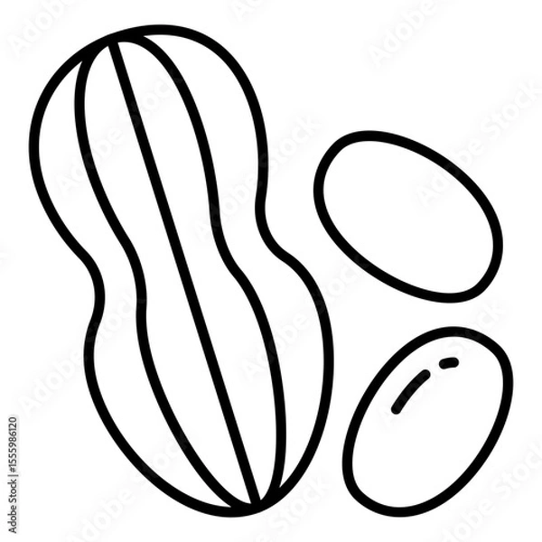 Obraz Modern design icon of peanut