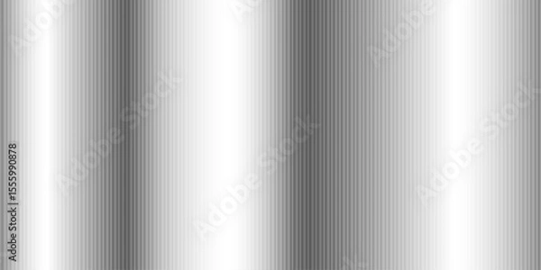 Obraz Soft, ribbed, transparent glass texture with a wavy, frosted acrylic look. Grey fluted surface adds a delicate, airy feel—perfect for door or window overlays. Vector-style background design.
