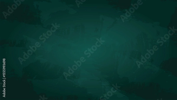 Obraz Dark emerald green grunge texture background, distressed vector illustration