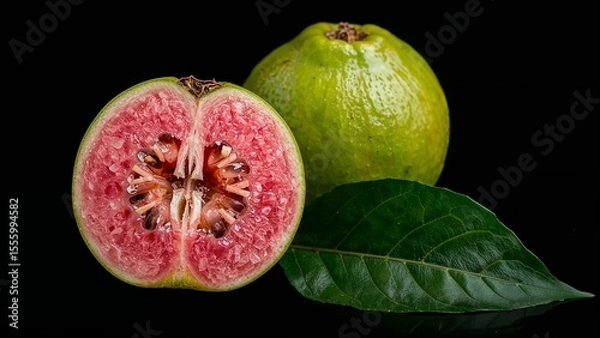 Obraz Fresh Guava with Vibrant Pink Interior