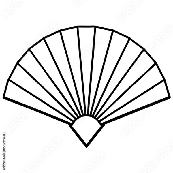 Fototapeta Simple Fan Outline Vector