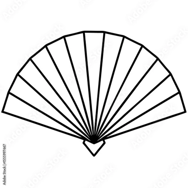 Fototapeta Simple Fan Outline Vector