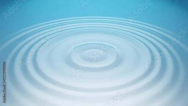 Fototapeta Ripples on blue water surface waves liquid