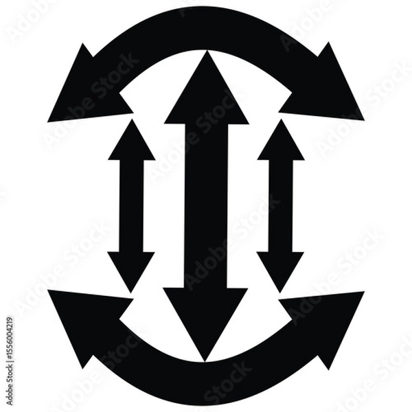 Fototapeta Dual sided arrow vector icon. eps 10