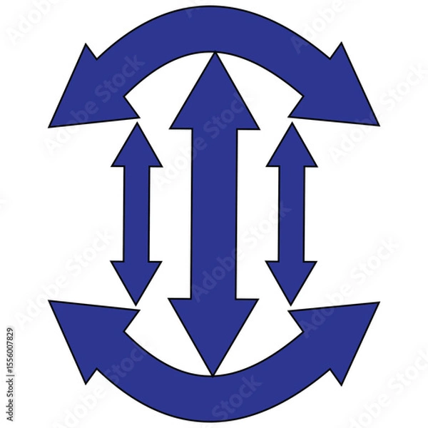 Fototapeta Dual sided arrow vector icon. eps 10
