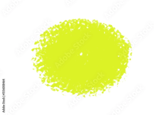 Obraz Abstract yellow circle shape with rough edges on a solid black background