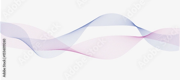 Fototapeta Futuristic Abstract Glowing Wave Background, Dynamic Flowing Lines and Technology Sound Pattern