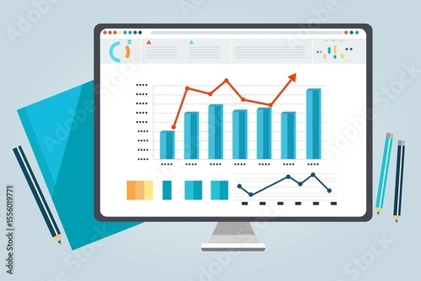Obraz finance investment vector graphics