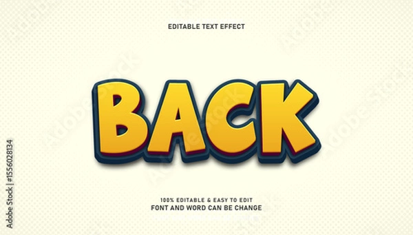 Fototapeta Text effects are back with editable 3d style