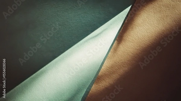 Fototapeta Abstract shot of light on textured surfaces with a diagonal division and contrasting colors