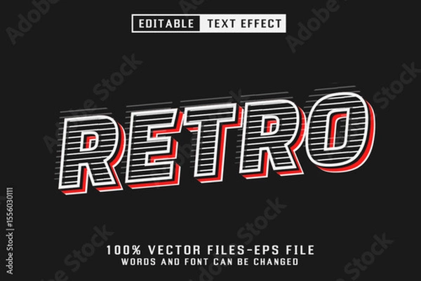 Fototapeta Retro Editable Text Effect
