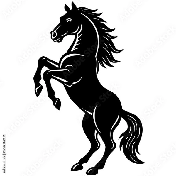 Obraz black horse vector illustration