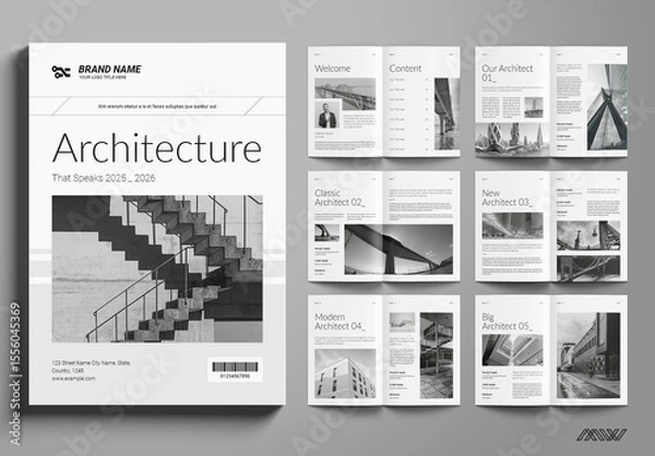 Obraz Architecture Portfolio Layout Template