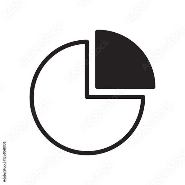 Fototapeta diagram analysis icon with outline style and black color