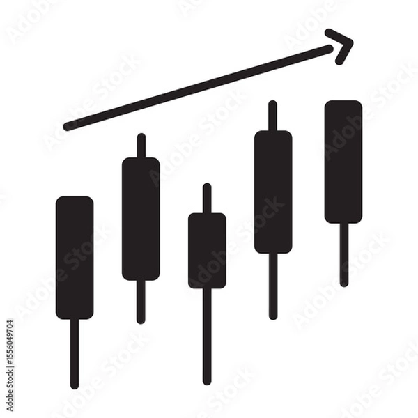 Fototapeta crypto trading analysis icon with down condition with outline style black color