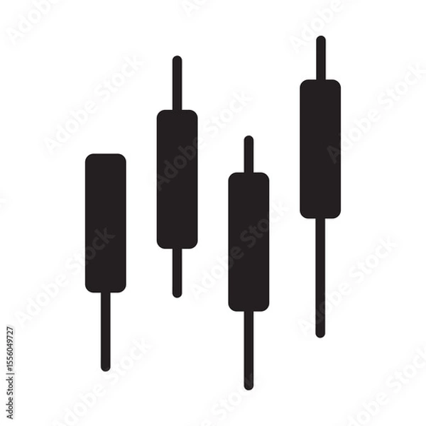 Fototapeta trading diagram analysis icon with outline style black color