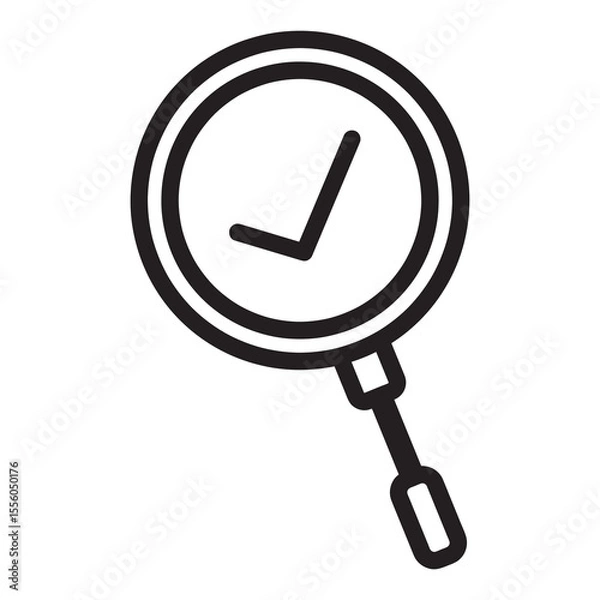 Fototapeta search icon with outline style black color