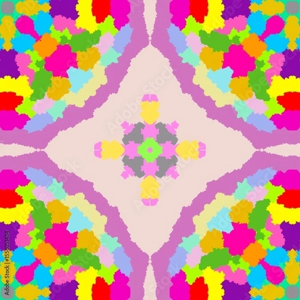 Fototapeta Vibrant Colorful Abstract Mandala Pattern Design