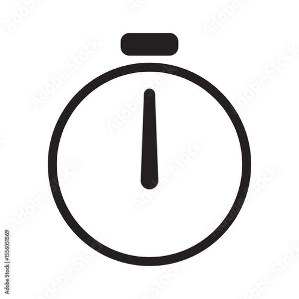 Fototapeta o'clock icon with outline style and black color