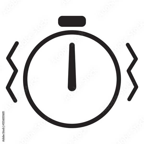 Fototapeta o'clock icon with outline style and black color