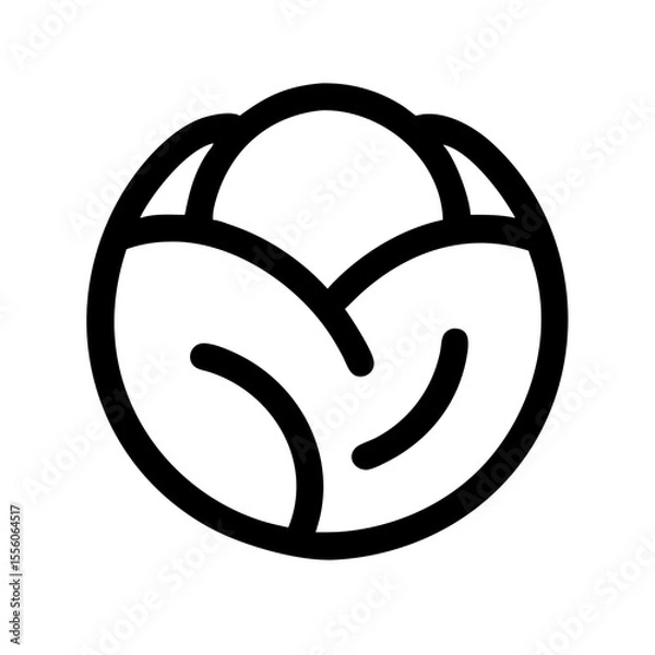 Obraz cabbage  icon is on white background