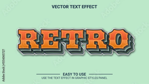 Obraz 3d retro editable text effect