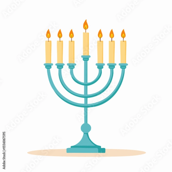Obraz hanukkah menorah with candles