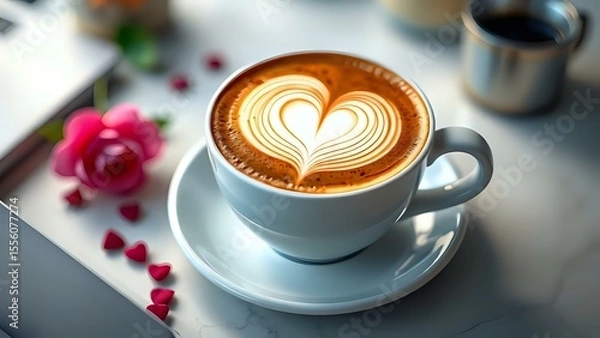 Obraz Heart-Shaped Latte Art