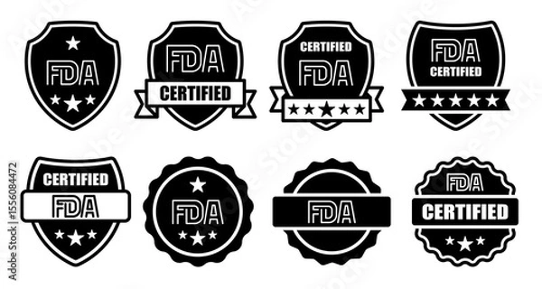 Obraz Collection of FDA certified badge designs in different styles.