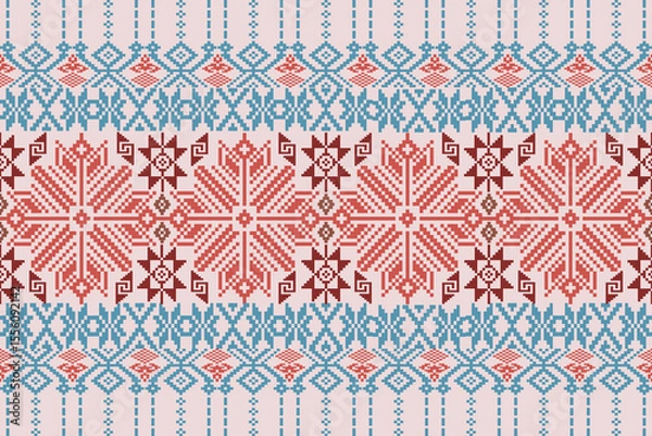 Fototapeta seamless knitted pattern