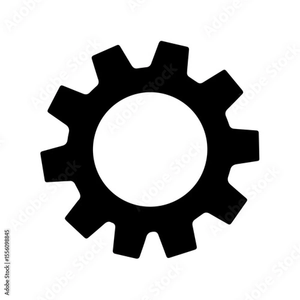 Fototapeta Gear icon setting symbol Cogwheel isolated background gear vector