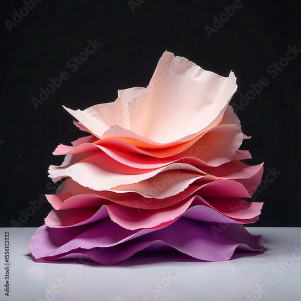 Obraz pink rose on black background