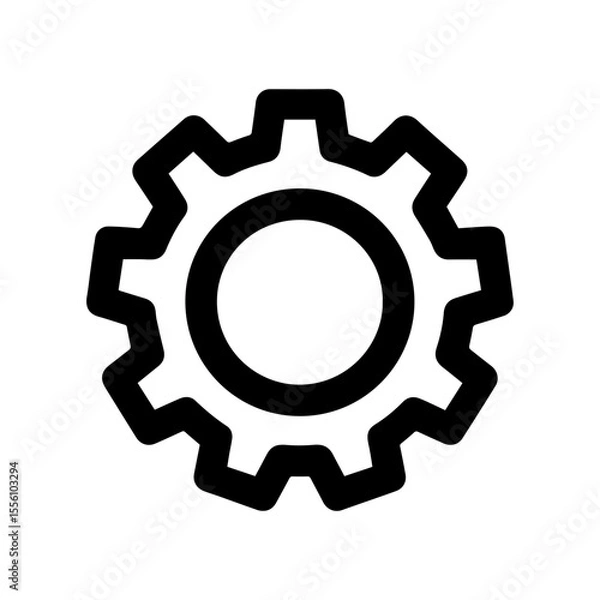 Fototapeta A Symbolic Gear Icon that Represents Various Elements in Technology and Engineering Fields