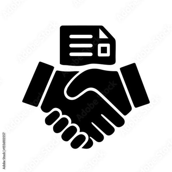 Fototapeta Contract Icon isolated on white vector