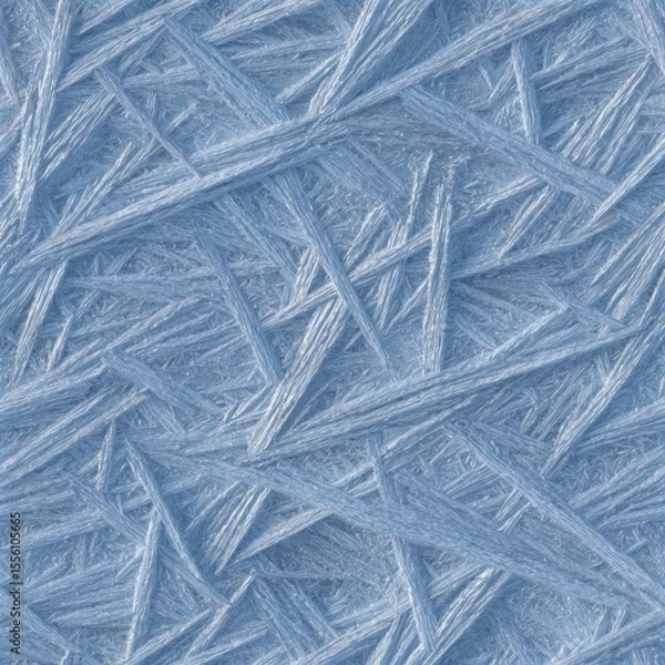 Obraz seamless delicate frost patterns create stunning texture, showcasing cool blue hue and complex chaos. ideal for backgrounds in various design projects generative ai